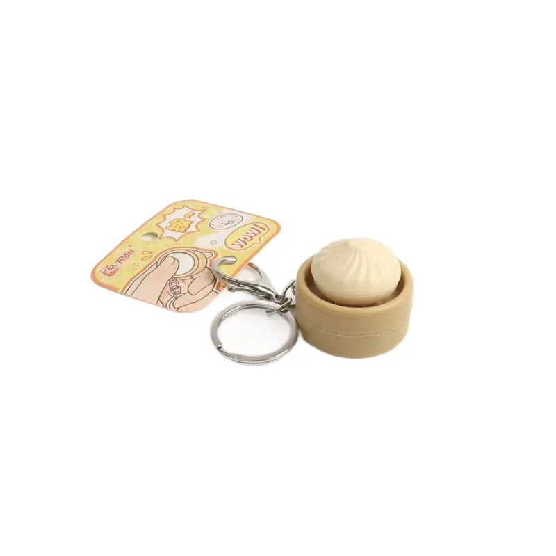 Mini Steamed Bun Fidget Toy Keychain